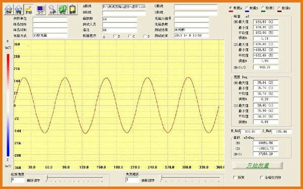 10极充磁钕铁硼波形图 10极充磁钕铁硼波形图